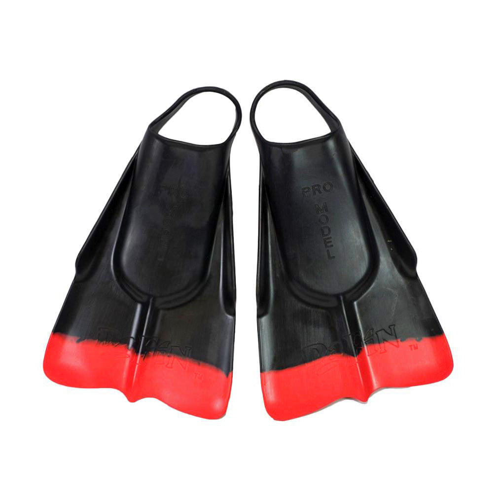 DaFins - Black / Red - Body Surfing Swim Fins - ectohandplanes
