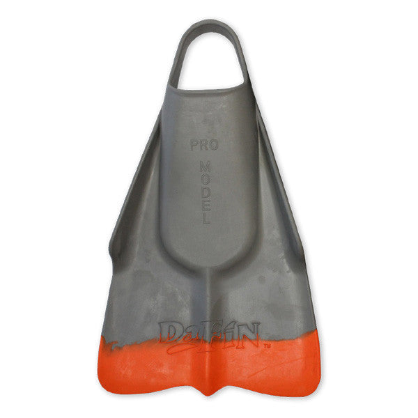 DaFins - Grey / Orange - Bodysurfing Swim Fins - ectohandplanes